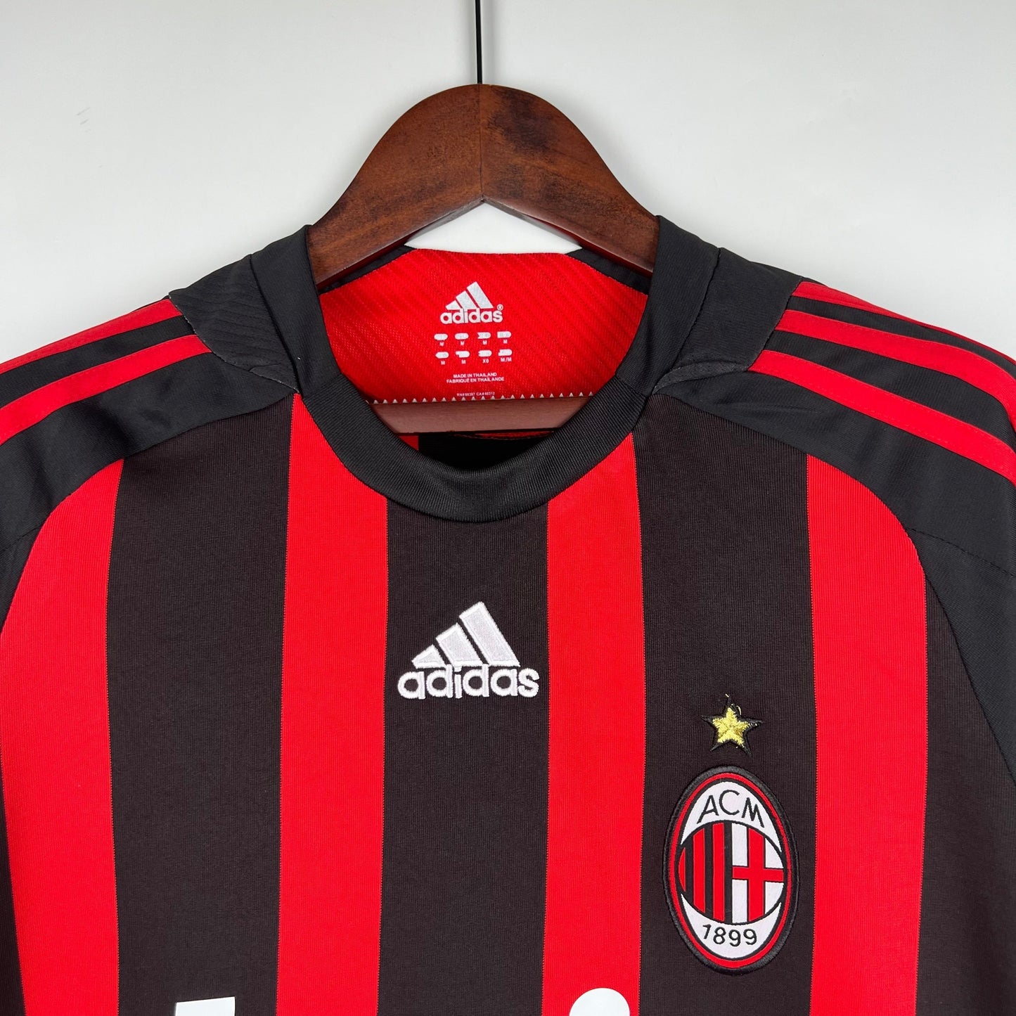 AC Milan 2008-09 Home Retro Jersey – Adidas Black Red Stripes Bwin Kit | Kaká Pirlo Ronaldinho Beckham Maldini Era