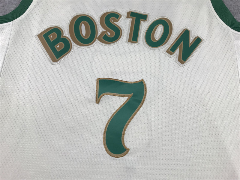Jaylen Brown #7 Boston Celtics 2023/24 City Edition Swingman Jersey – White NBA Fan Gear