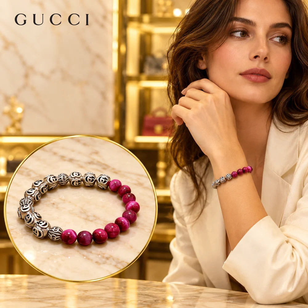 Gucci Anger Forest Tiger Eye Crystal Distressed Bracelet – Style 02 - image 1