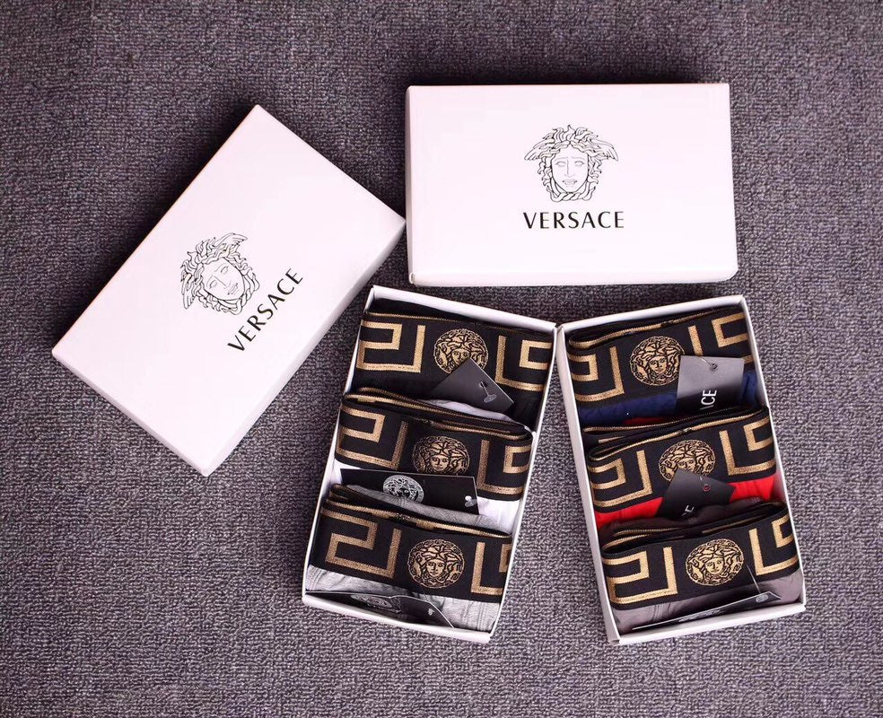 Versace Boxed Ornamental Folded Letter Panels Boxer Briefs, image 9
