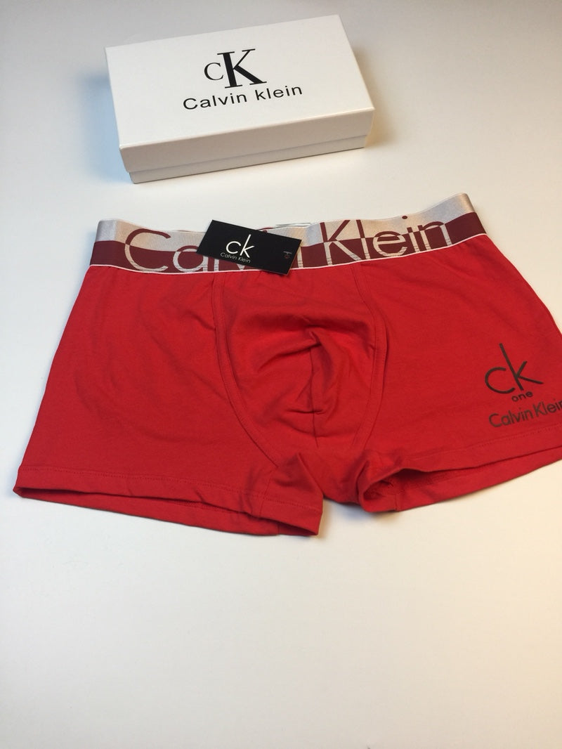 Calvin Klein Red Contrast Letter Waistband Boxer Briefs, image 1