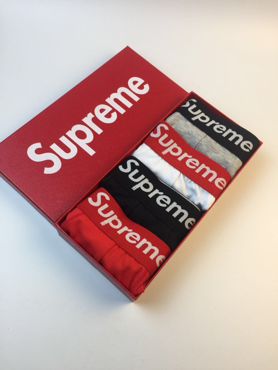 Supreme Black White Lettered Waistband Men's Briefs, image 6