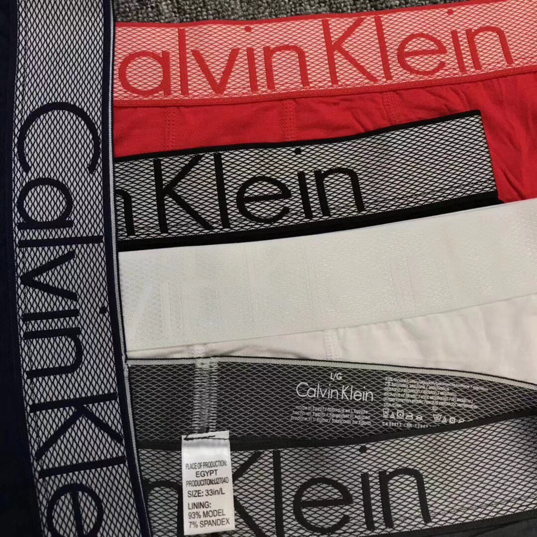 Calvin Klein Red Wide Grey Waistband Boxer Briefs, image 7