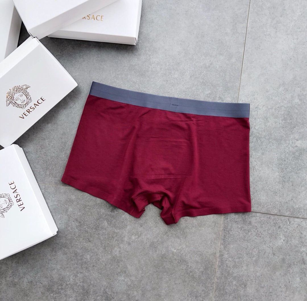 Versace Burgundy Grey Blue Small Round Emblems Boxer Briefs, image 8