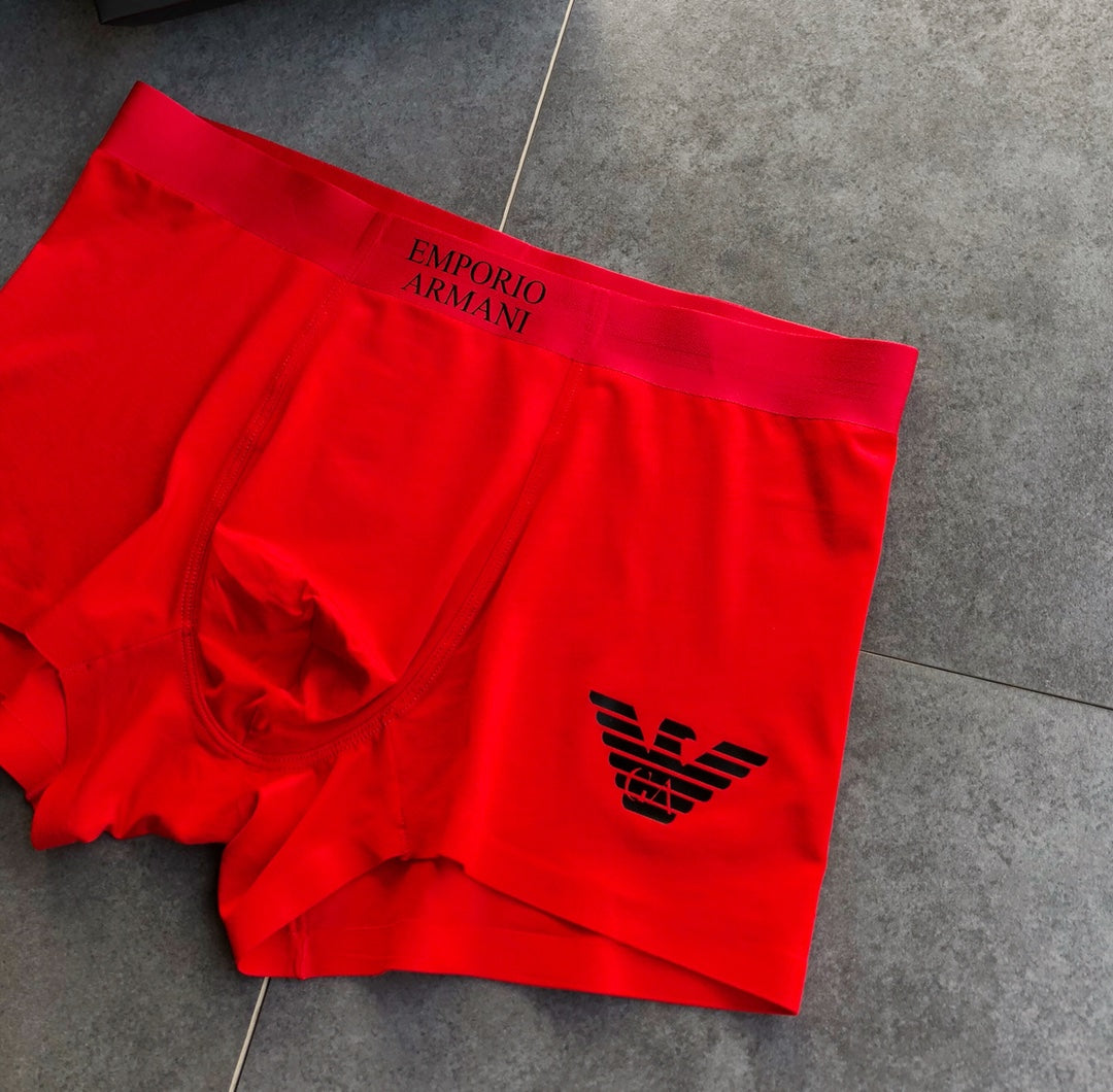 Emporio Armani Red Dark Decorative Waist Boxer Briefs, image 7