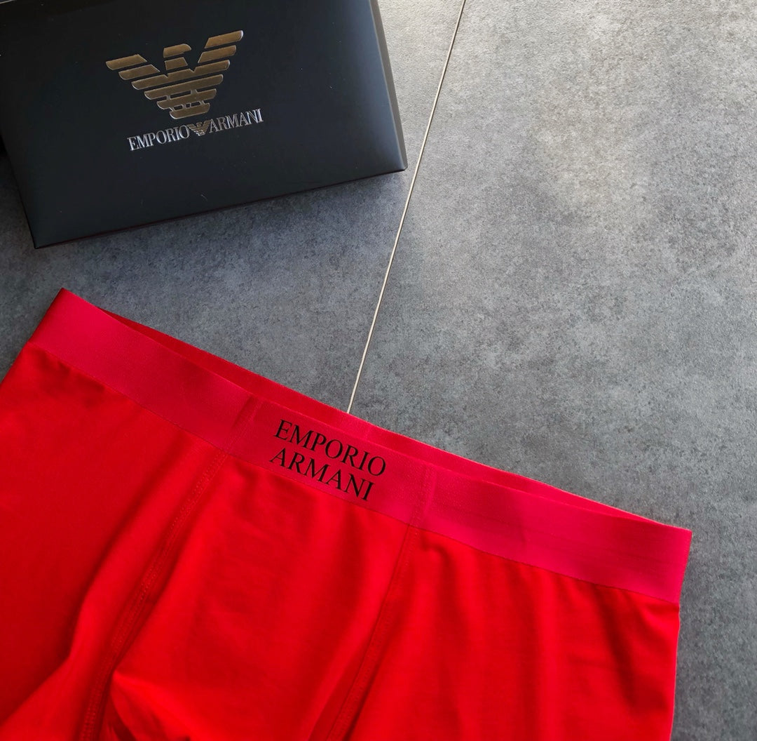 Emporio Armani Red Dark Decorative Waist Boxer Briefs, image 8