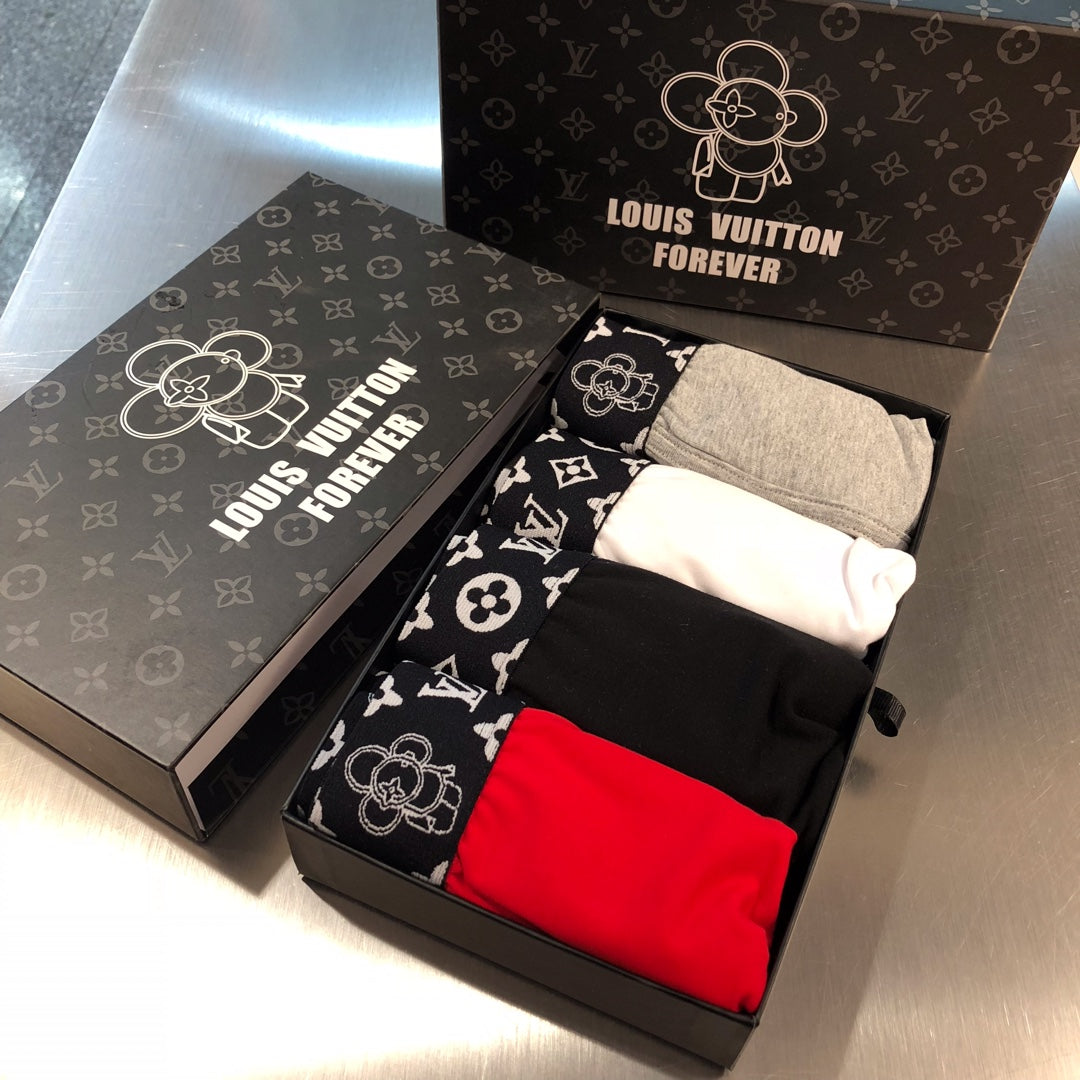 Louis Vuitton Neutral Red Checker Waist Motifs Boxer Briefs, image 7