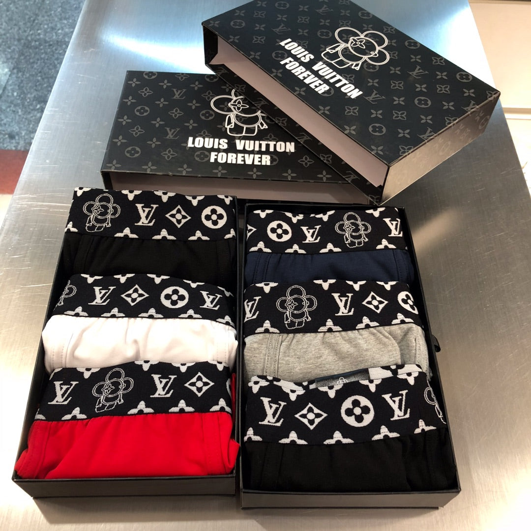 Louis Vuitton Neutral Red Checker Waist Motifs Boxer Briefs, image 8