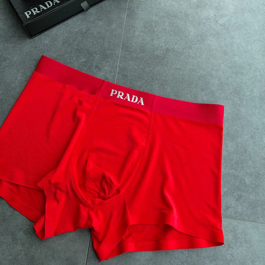 Prada Red Bold White Wordmarks Crew Socks, image 7