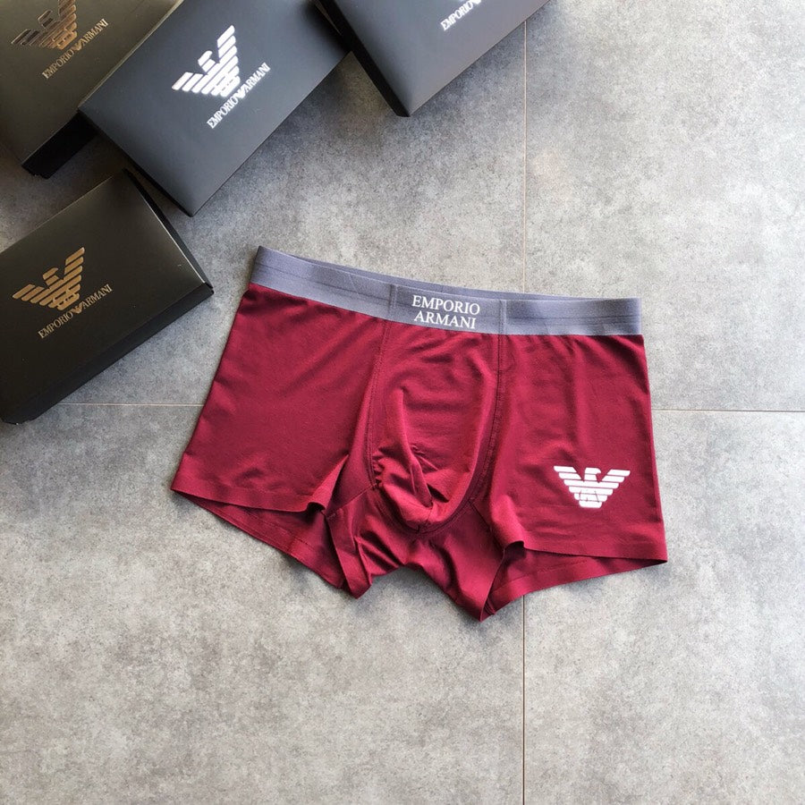 Emporio Armani Burgundy Aqua Wing Detail Boxer Briefs, image 4