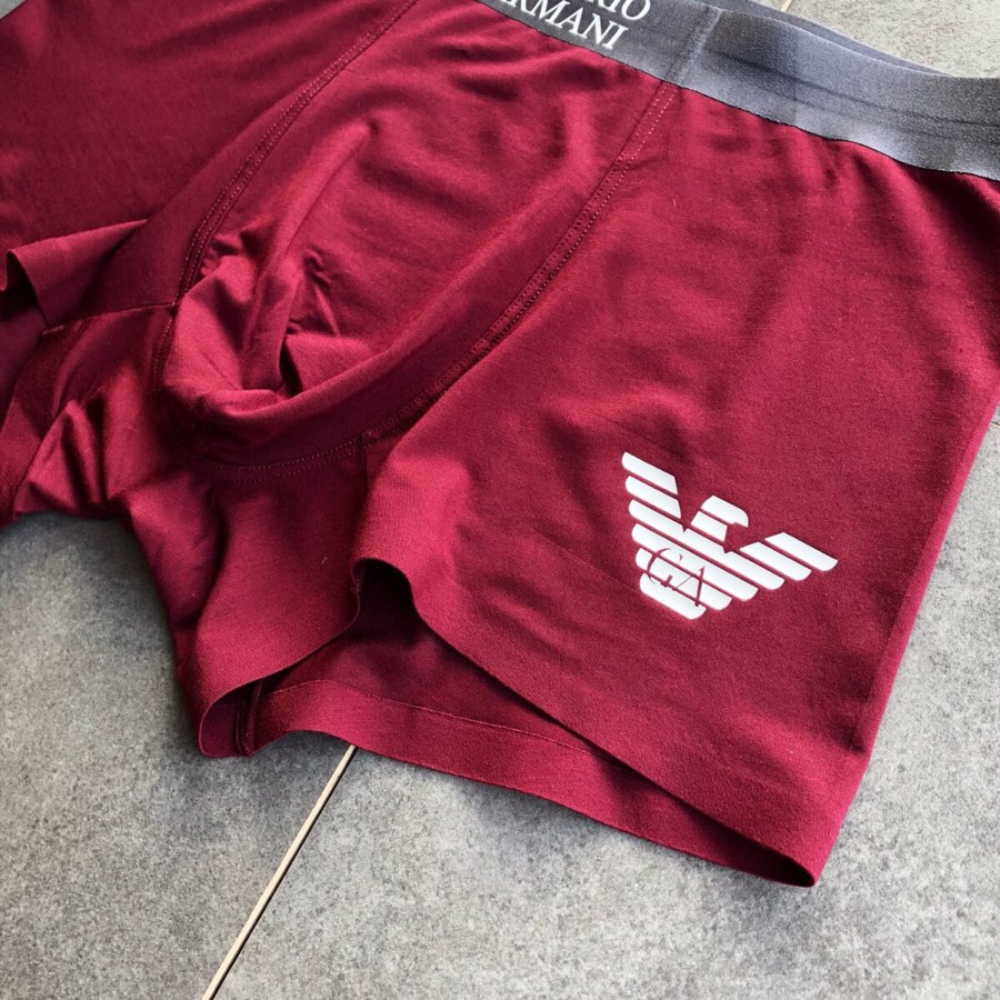 Emporio Armani Burgundy Aqua Wing Detail Boxer Briefs, image 5