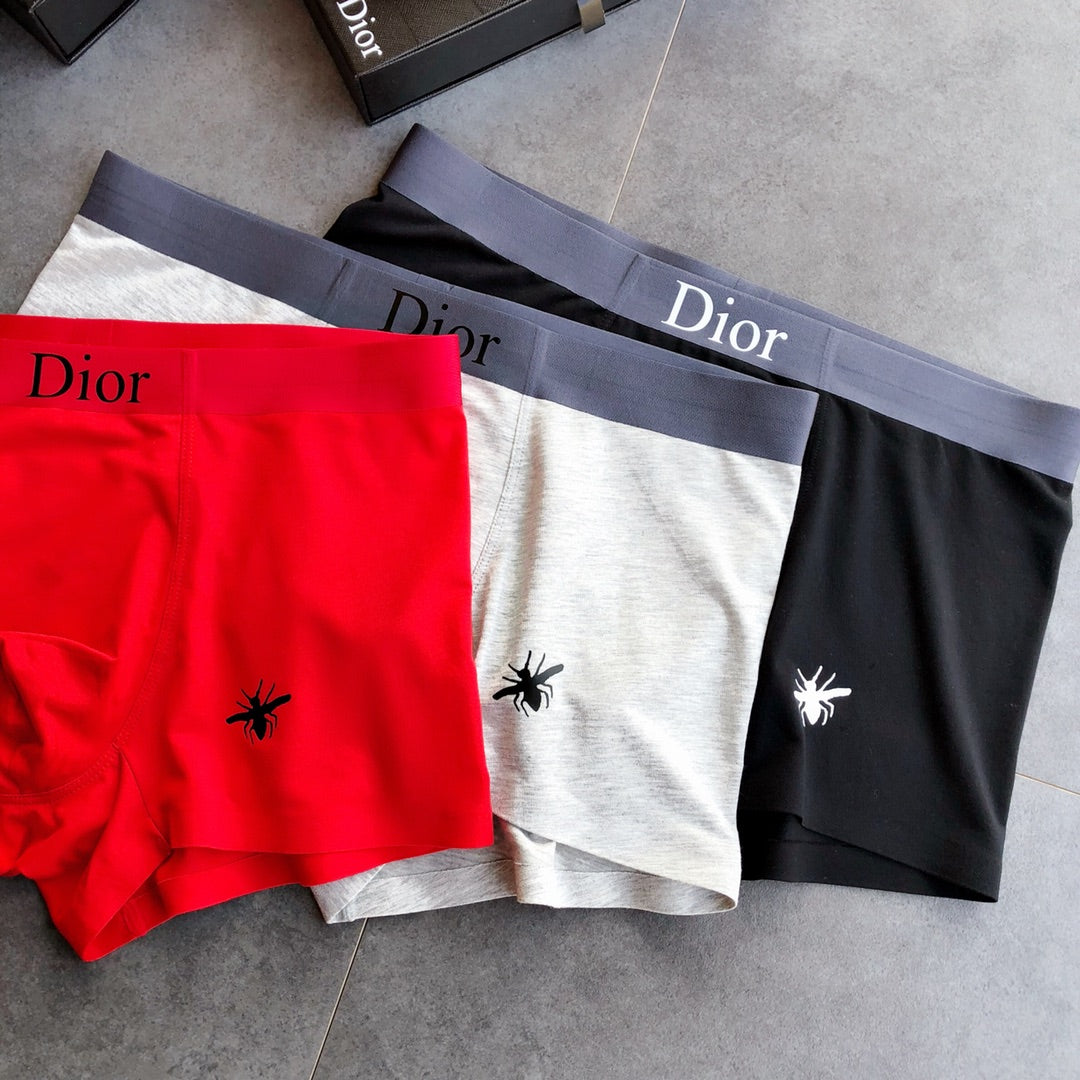 Dior Red Black White Waist Stack Boxer Briefs, image 5