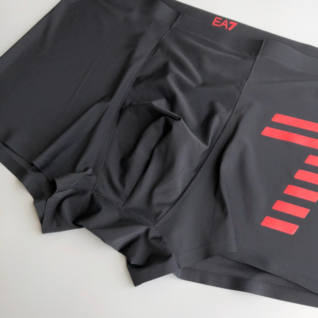 Emporio Armani Red Grey Large Wing Panel Boxer Briefs, image 8