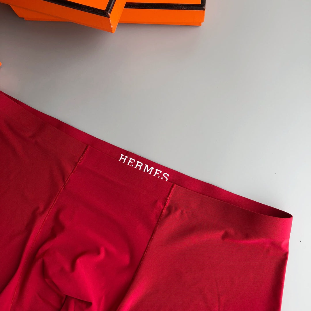 Hermès Folded Navy Cream Black Carriage Text Boxer Briefs, image 8