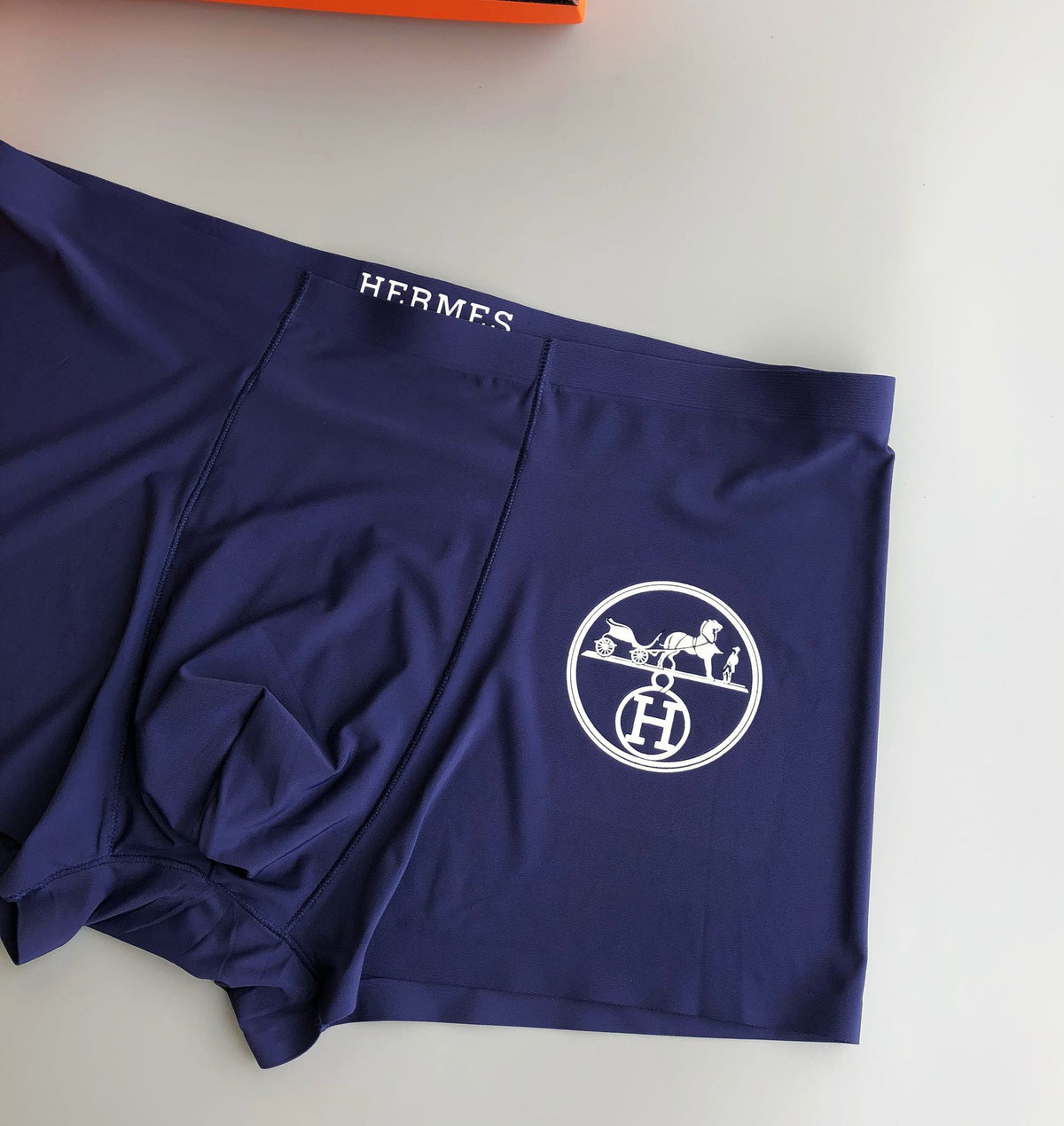 Hermès Red Grey Black Round H Motifs Boxer Briefs, image 8