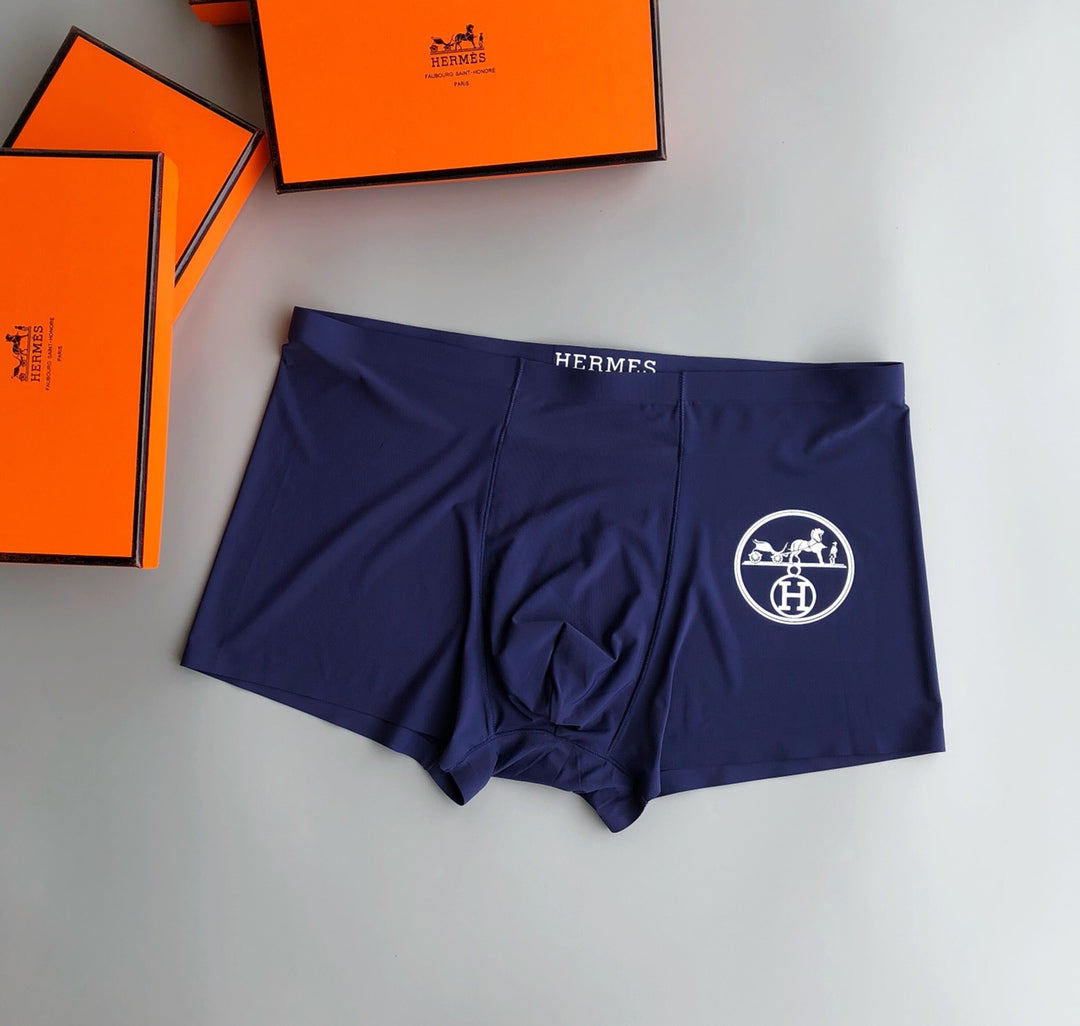 Hermès Red Grey Black Round H Motifs Boxer Briefs, image 6