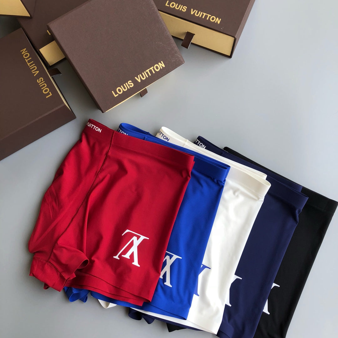 Louis Vuitton Blue White Black Small Monogram Boxer Briefs, image 5