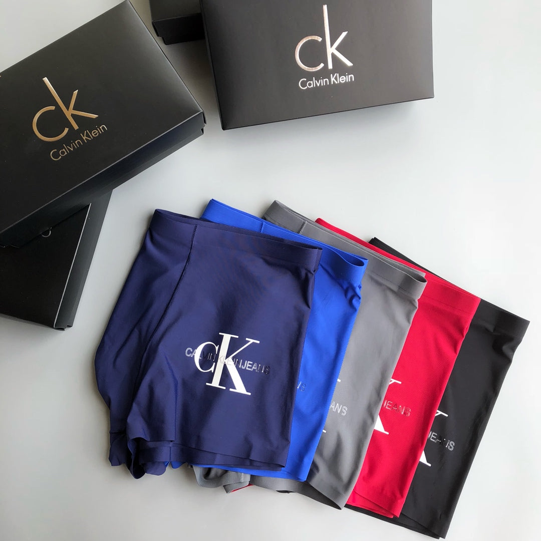 Calvin Klein Red Grey Large Monogram Boxer Briefs, image 5
