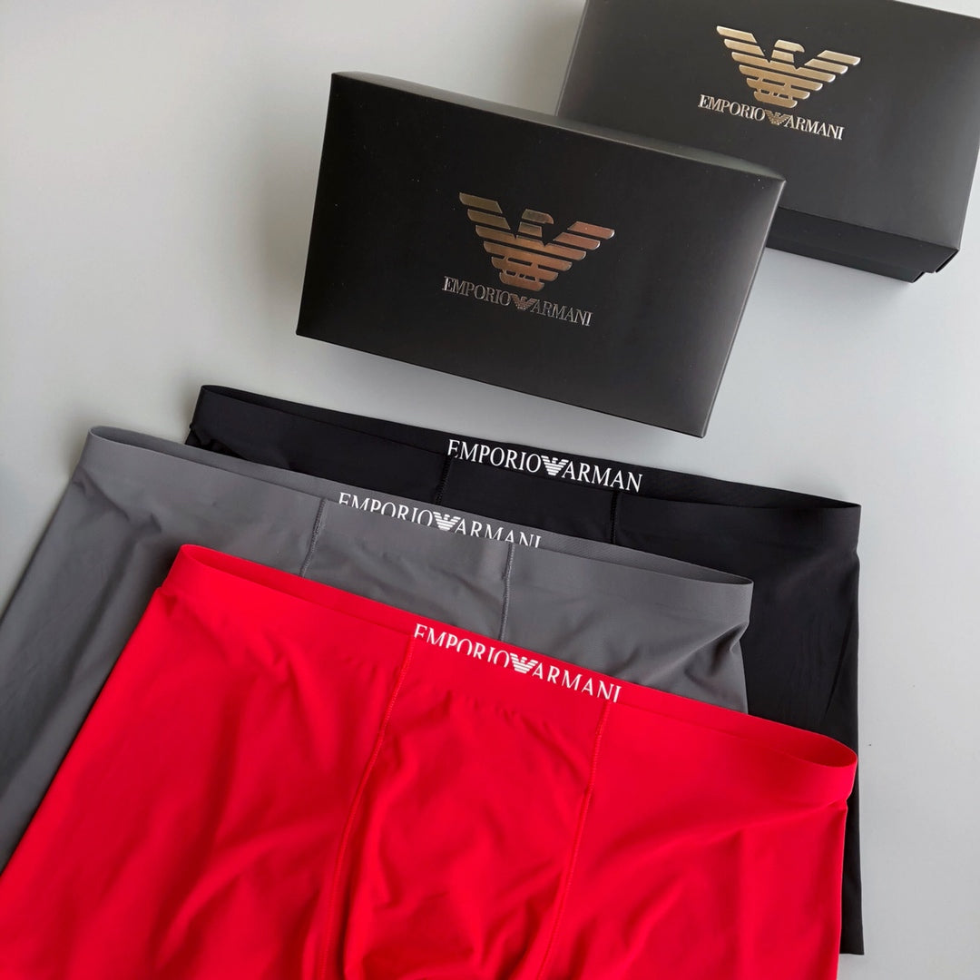 Emporio Armani Navy Red White Wing Detail Boxer Briefs, image 3
