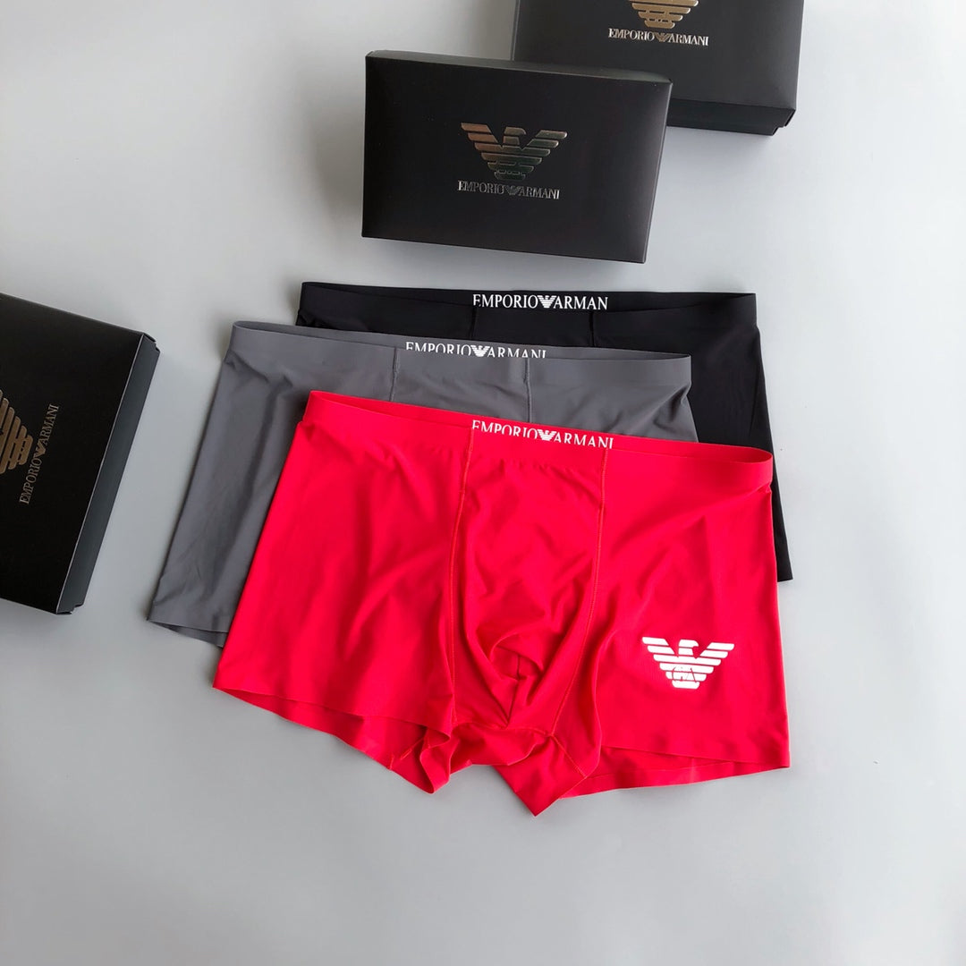 Emporio Armani Navy Red White Wing Detail Boxer Briefs, image 2