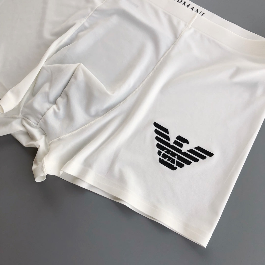 Emporio Armani Navy White Grey Contrast Wing Boxer Briefs, image 8