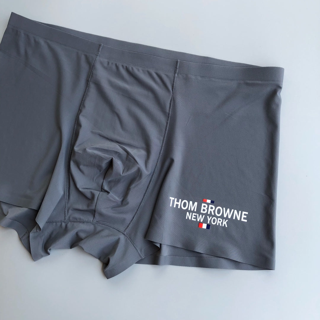 Thom Browne Blue Grey Black White Leg Lettering Boxer Briefs, image 14