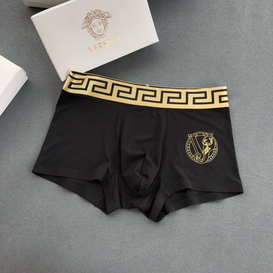 Versace Black Gold Key Round Face Boxer Briefs, image 1