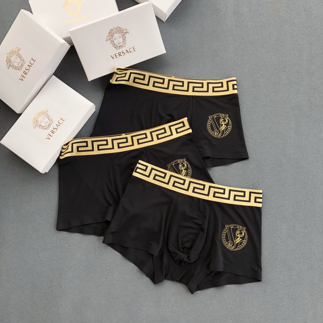 Versace Black Gold Key Round Face Boxer Briefs, image 4