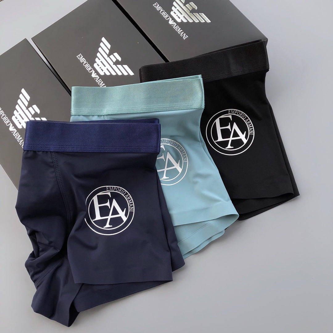 Emporio Armani Black Navy Mint Circle Logo Boxer Briefs, image 1