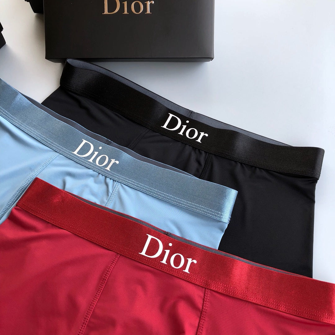 Dior Boxed Black Blue Red Wordmarks Boxer Briefs, image 4