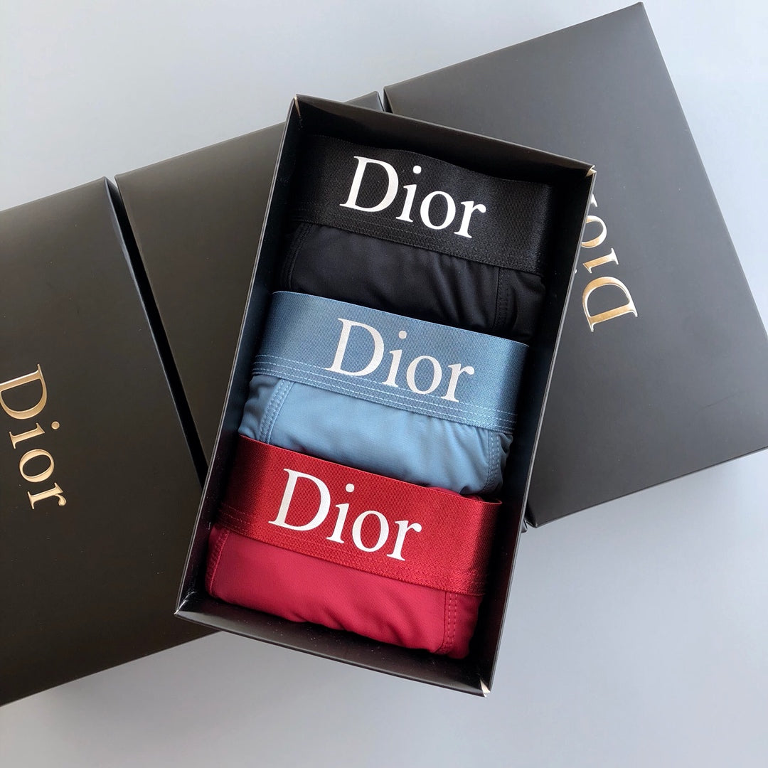 Dior Boxed Black Blue Red Wordmarks Boxer Briefs, image 1