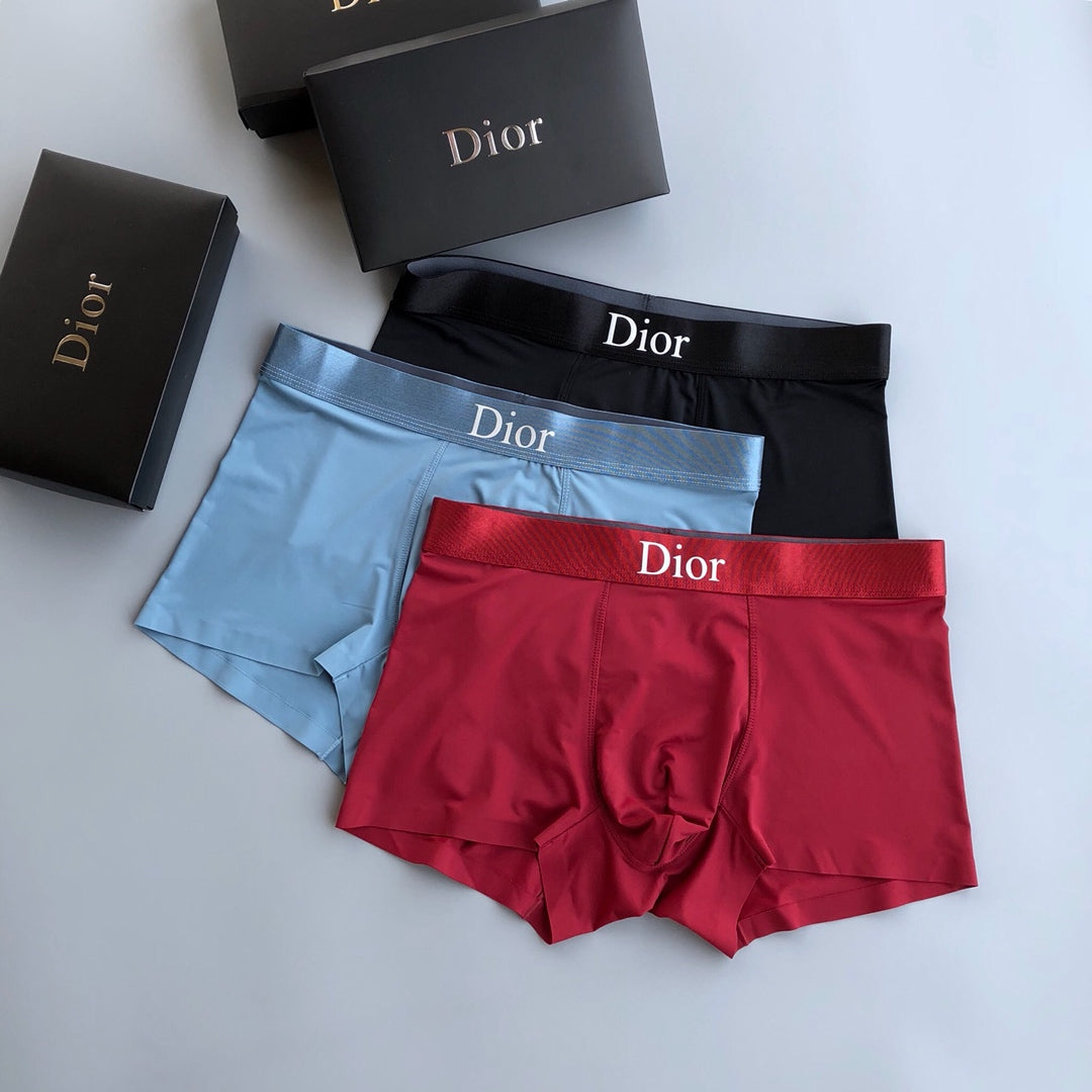 Dior Boxed Black Blue Red Wordmarks Boxer Briefs, image 2