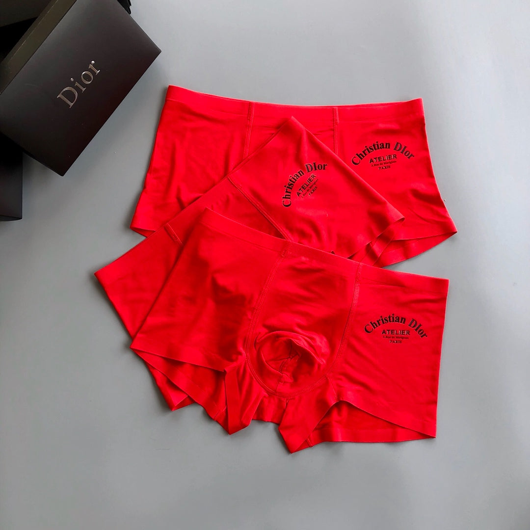 Dior Red Tonal Small Motifs Boxer Briefs, image 4
