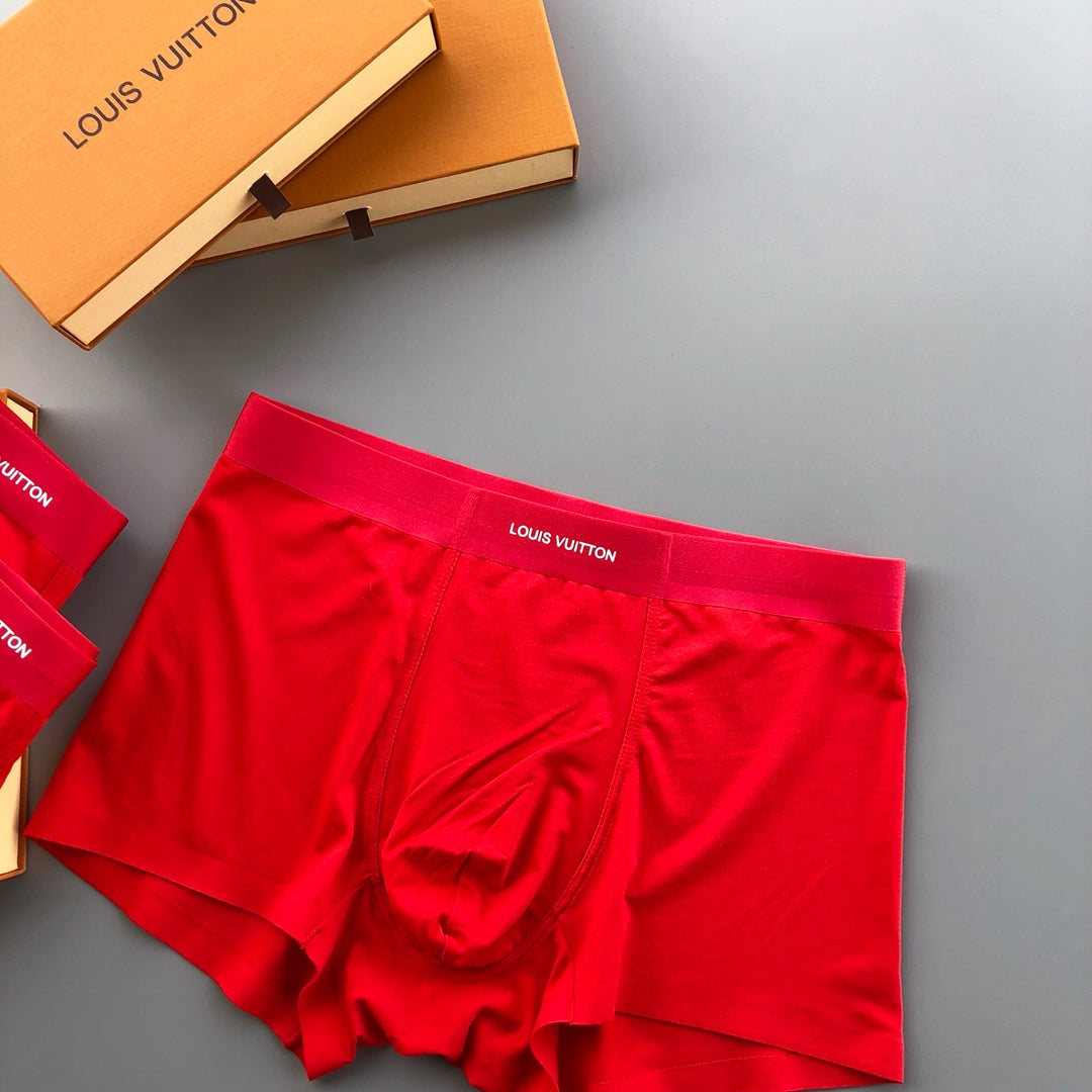 Louis Vuitton Red Small Waist Label Stack Boxer Briefs, image 5