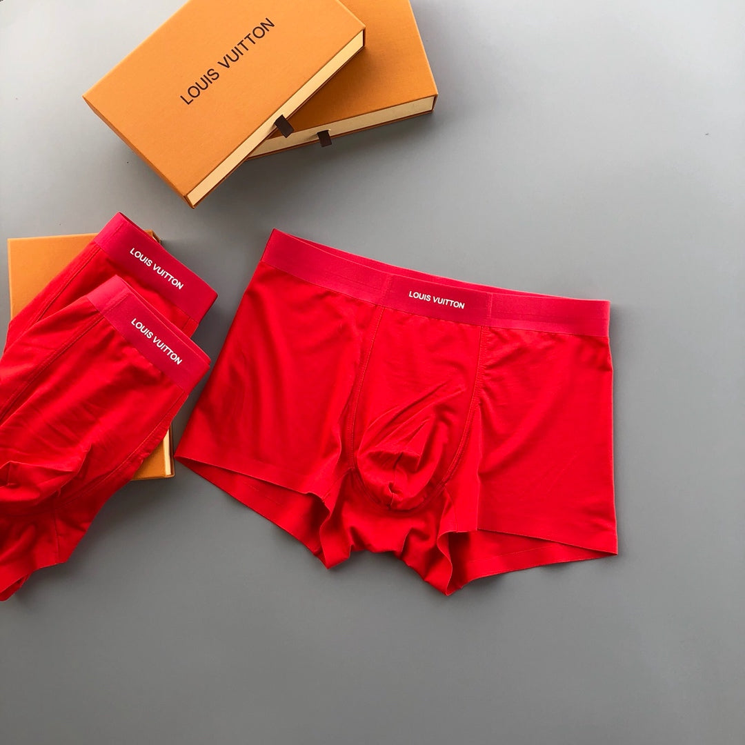 Louis Vuitton Red Small Waist Label Stack Boxer Briefs, image 4