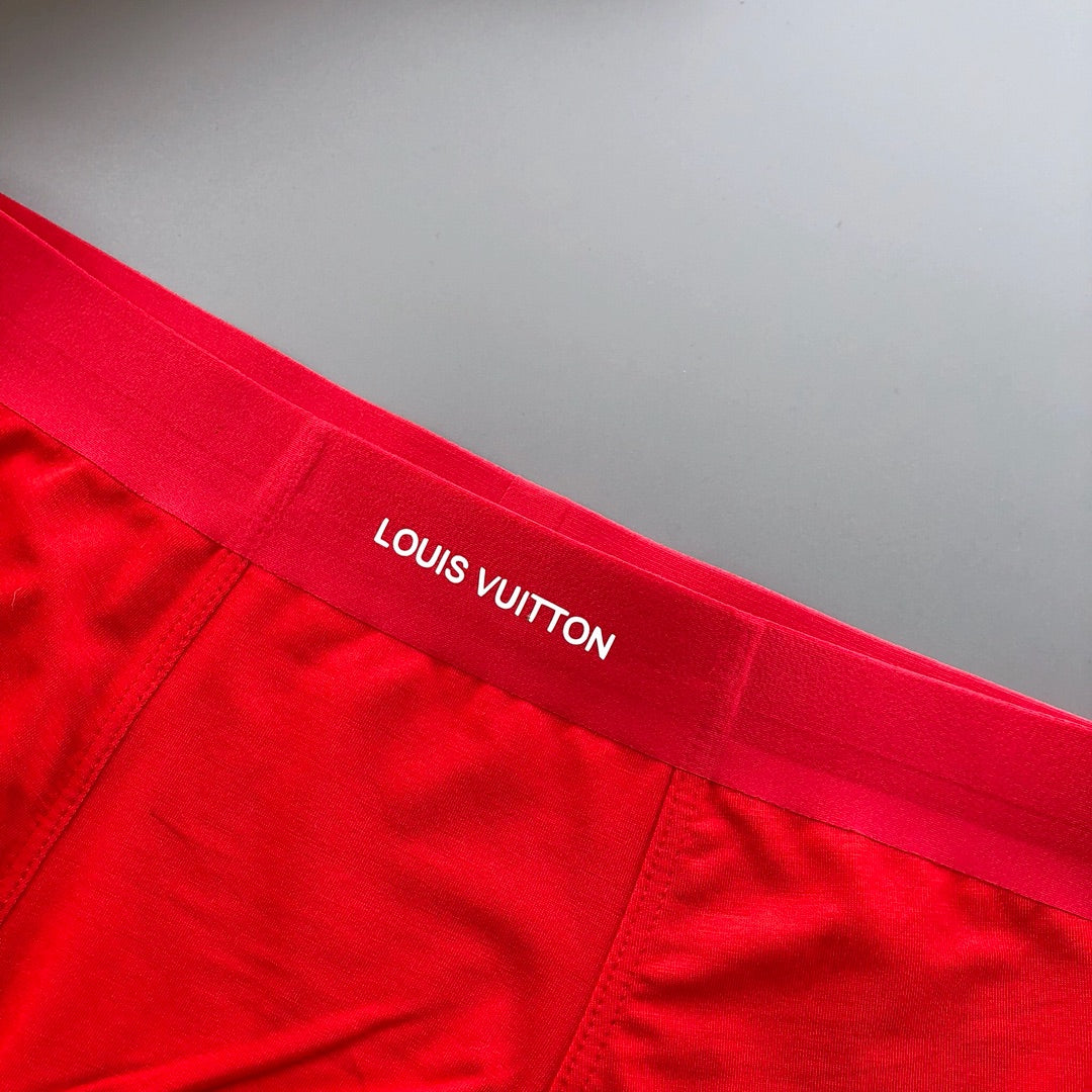 Louis Vuitton Red Small Waist Label Stack Boxer Briefs, image 7