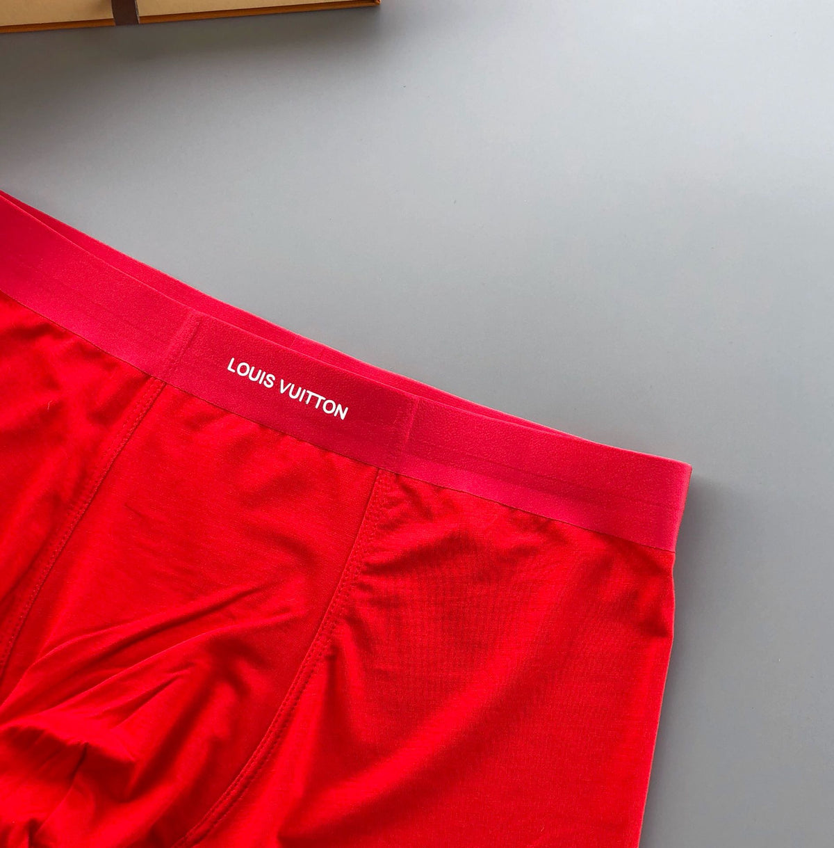 Louis Vuitton Red Small Waist Label Stack Boxer Briefs, image 6