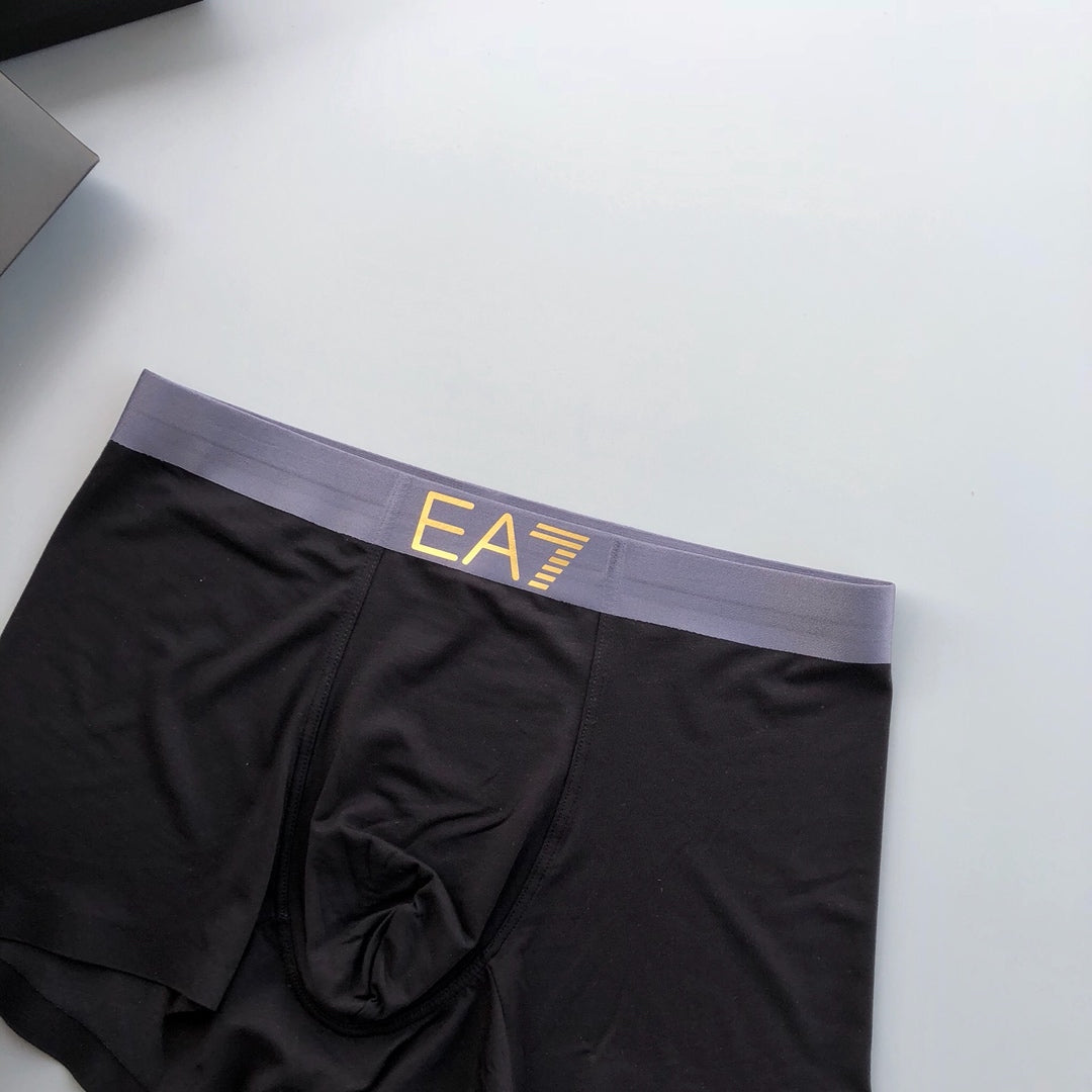 Emporio Armani Grey Blue Wide EA7 Waist Boxer Briefs, image 6