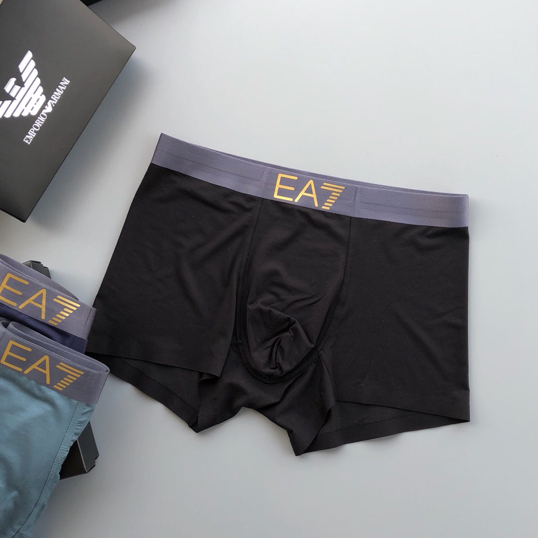 Emporio Armani Grey Blue Wide EA7 Waist Boxer Briefs, image 5