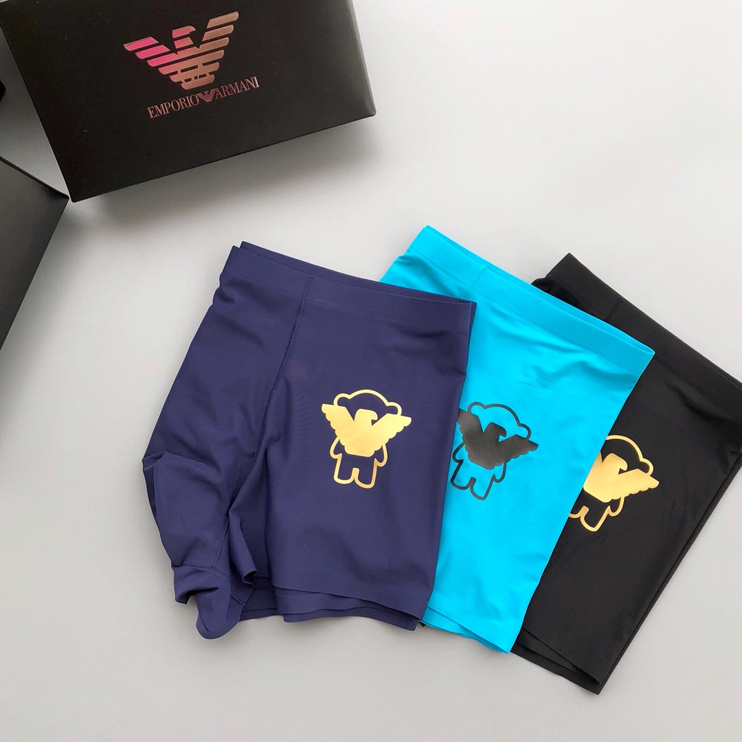 Emporio Armani Navy Cyan Gold Wing Boxer Briefs, image 3
