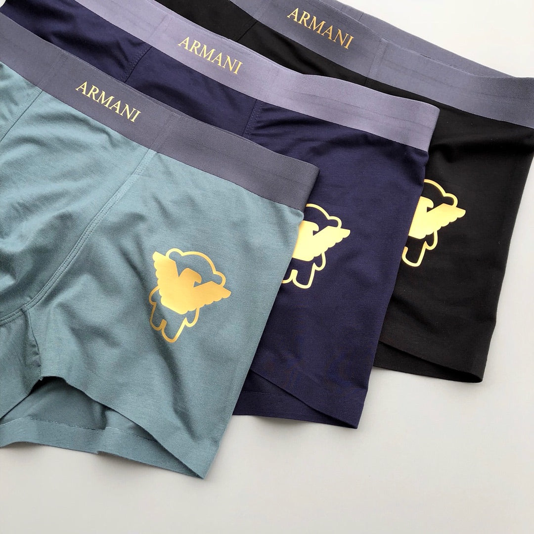 Emporio Armani Muted Folded Gold Wing Boxer Briefs, image 4
