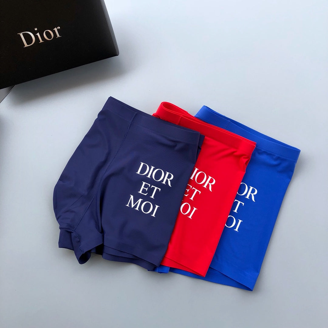Dior Black White Stacked Wordmark Panel Boxer Briefs, image 6