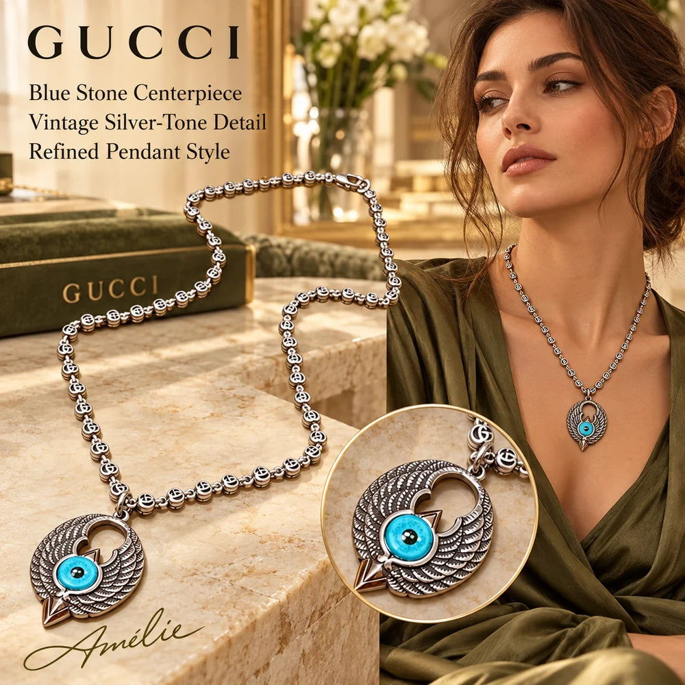 Gucci Anger Forest Chain Distressed Vintage Silver-Tone Necklace main product image