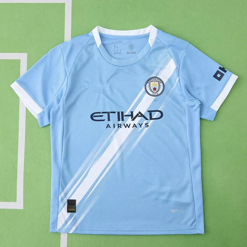 Manchester City Home Kids Kit 2025/26 | Fan Version Children's Football Set with Name & Number