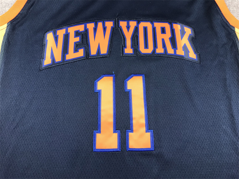 Men's New York Knicks Jalen Brunson #11 Navy Blue 2024/25 Jordan Brand Statement Edition Swingman Jersey