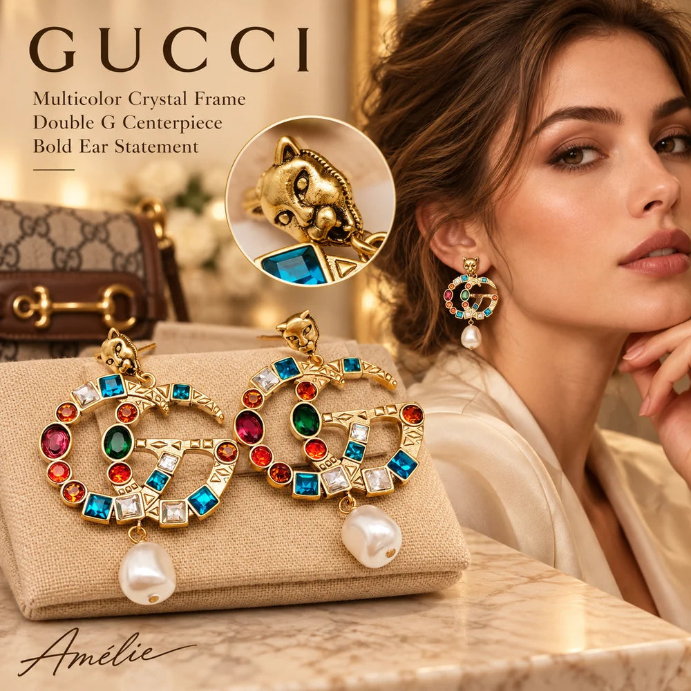 Gucci Crystal Distressed Stud Earrings main product image
