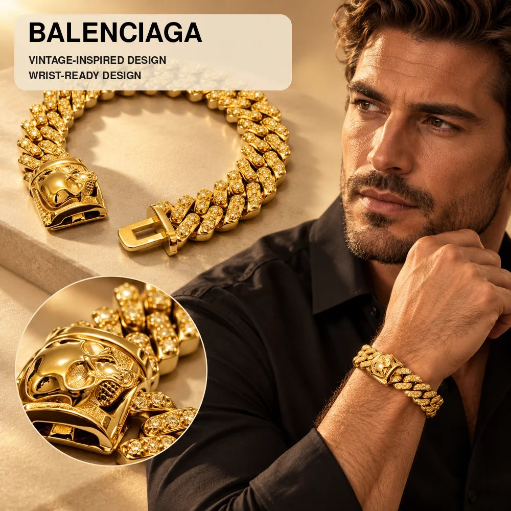 Balenciaga Distressed Vintage-Inspired Men's Bracelet – Style 06 - image 1