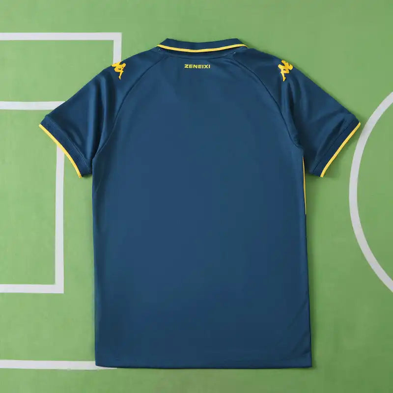 Genoa CFC Fourth Fan Version Jersey 2024/25 – Navy & Yellow Kappa KOMBAT Football Shirt