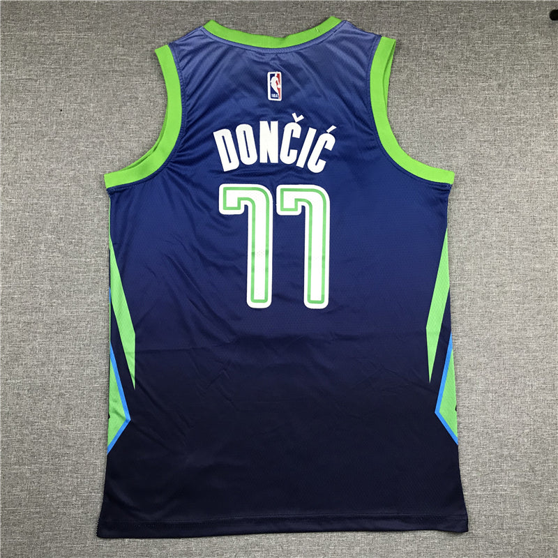 Men's Dallas Mavericks Luka Doncic #77 Blue Replica Jerseys