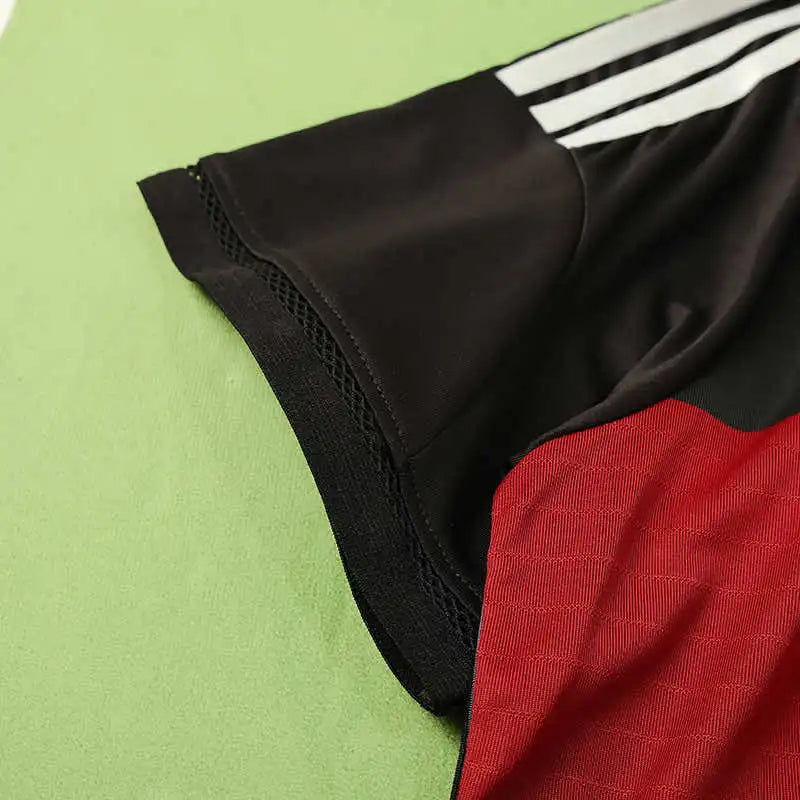Germany National Team Away Retro Fan Jersey 2014 – Black & Red Stripe World Cup Winner Shirt